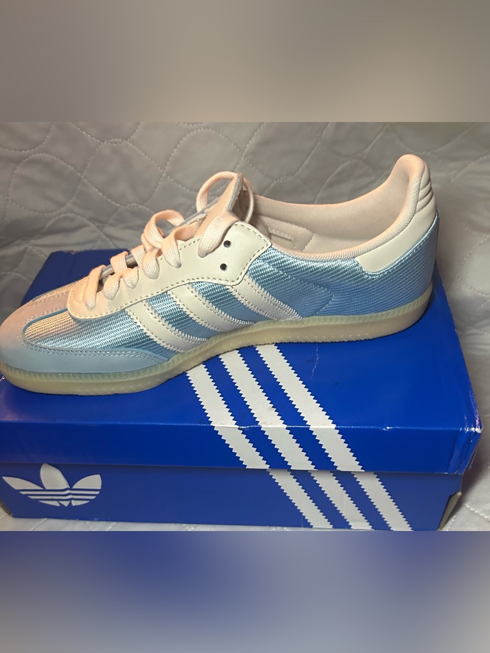 adidas Women's Light Blue & White Low-Top Sneakers